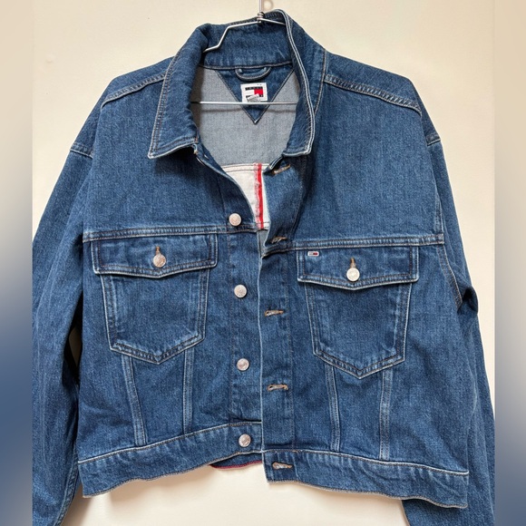 NWOT Tommy Hilfiger Tommy Jeans Claire Cropped Denim Jacket Size XL - Picture 7 of 13